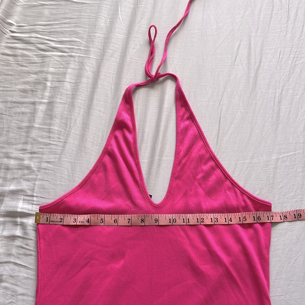 NWT Wild Fable Halter Mini Dress Hot Pink Size XXL - Picture 3 of 4
